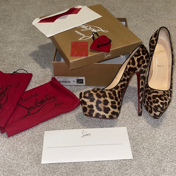 Authentic Daffodile 160 pony leopard Louboutin 39 - Picture 3 of 16